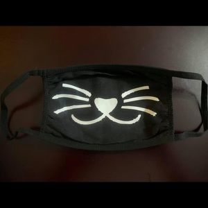 Adult black cloth face mask